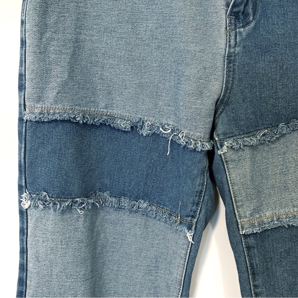 SHEIN Patchwork High Rise Jeans - Picture 6 of 7